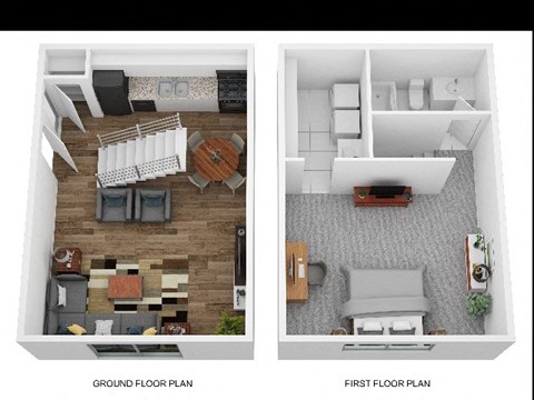Floor plan for 1 bed, 1 bath, 710 sqft